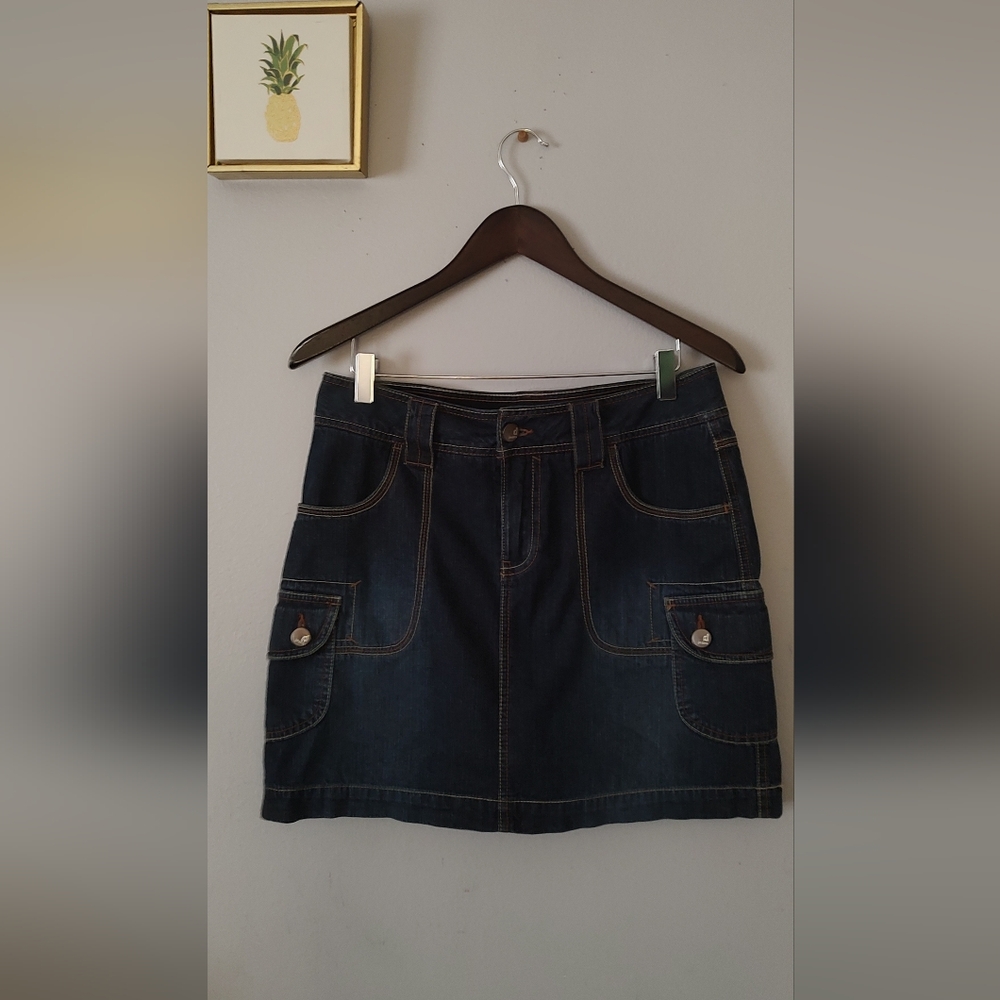d. jeans Dark Blue Mini Skort with Pocket Details